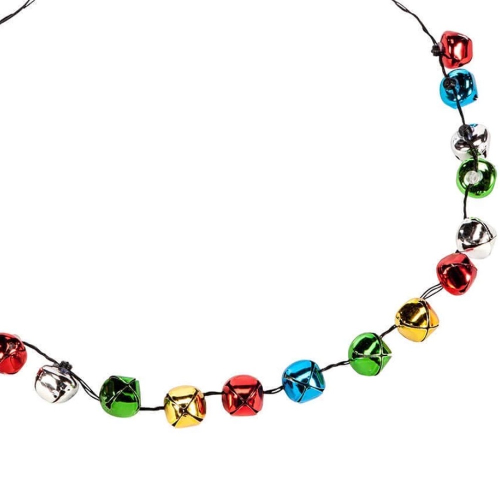 Jingle bell light up necklace
